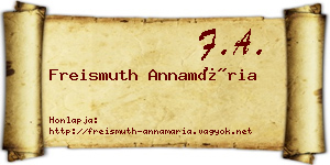 Freismuth Annamária névjegykártya